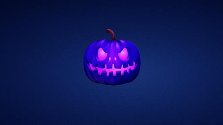 Halloween Pumpkin Glows in the Dark wallpaper