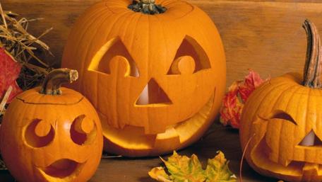 Halloween Pumpkin Trio wallpaper
