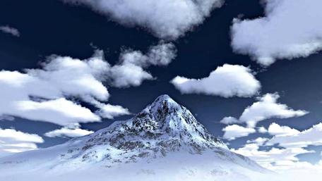 Majestic Everest Under a Sky of Clouds wallpaper