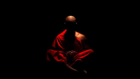 Serene Meditation in Darkness wallpaper