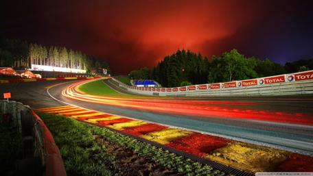 Ethereal Night at the Race Track wallpaper