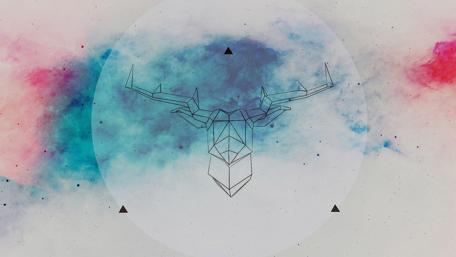 Geometric Dreamscape in Pastel Hues wallpaper