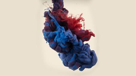 Vivid Swirls of Colorful Ink Fluidity wallpaper