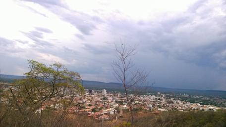 Serene Overlook of Barreiras Cityscape Amidst Dark Skies wallpaper