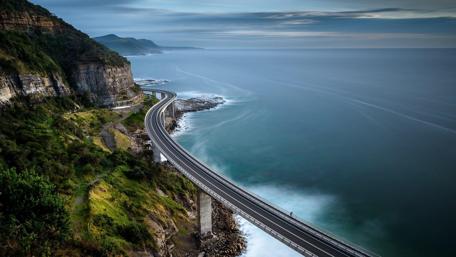 Coastal Highway Serpentine View wallpaper