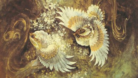 A Dance of Birds in Iranian Art wallpaper