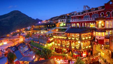 Magical Nightscape of Jiufen wallpaper