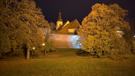Autumn Night Serenity in the City wallpaper