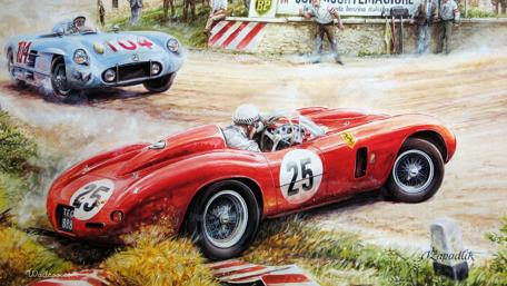 Vintage Racing Showdown with Classic Cars wallpaper