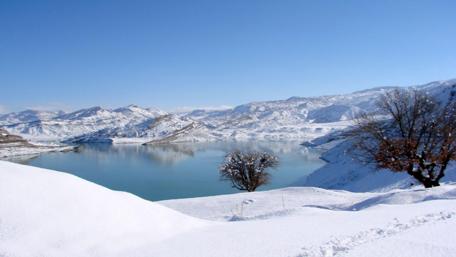 Winter Serenity by the Frozen Sea wallpaper