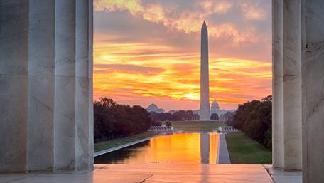 Sunset View of Washington D.C. Monument wallpaper