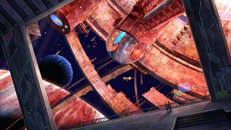 Futuristic Space Habitat Awaits Exploration wallpaper