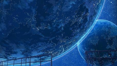 Stargazing on a Cosmic Balcony wallpaper