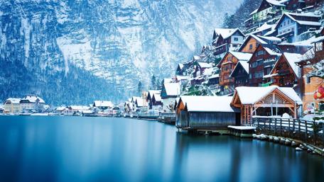 Bad Goisern in winter wallpaper