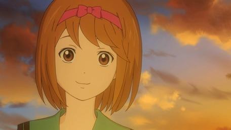 Sunset Serenity with Anime Charm wallpaper