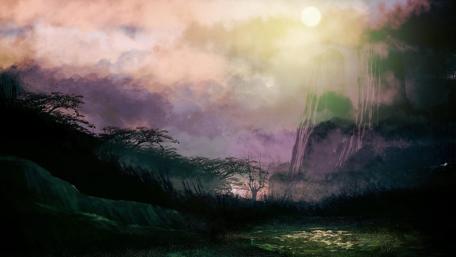 Enchanted Dreams in a Mystical Landscape wallpaper