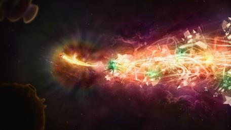 Cosmic Flow of Colors and Shapes wallpaper