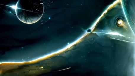 Wormhole Odyssey Through the Cosmic Abyss wallpaper