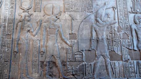 Ancient Egyptian Hieroglyphs and Deities Artistry wallpaper