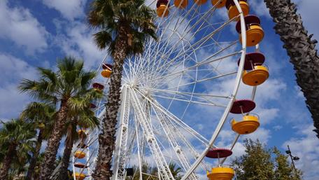 Joyful Day at the Amusement Park wallpaper