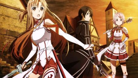 Epic Fantasy Anime Trio in Action wallpaper