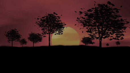 Serene Twilight Over a Dusk Field wallpaper