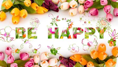 Bloom of Joy - Be Happy Among Flowers wallpaper