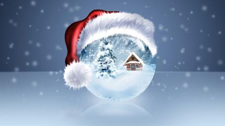Winter Wonderland in a Snow Globe wallpaper