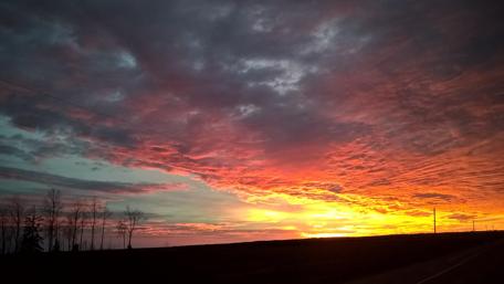 Vibrant Sunset Over Northern Ontario Landscape wallpaper