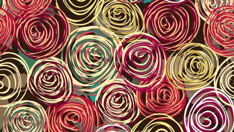 Vibrant Swirls of Colorful Roses Inspired Design wallpaper