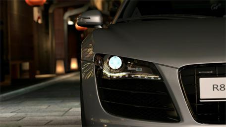 Sleek Audi R8 in Urban Nightscape wallpaper