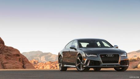Sleek Audi RS7 in a Desert Landscape wallpaper