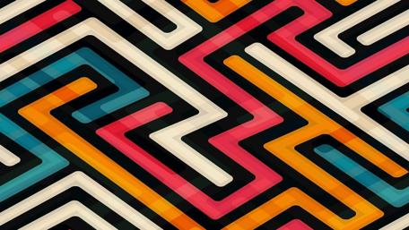 Colorful Abstract Maze Design for Inspiration wallpaper