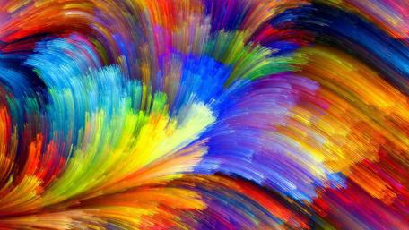 Abstract Brushstrokes of Vibrant Energy wallpaper