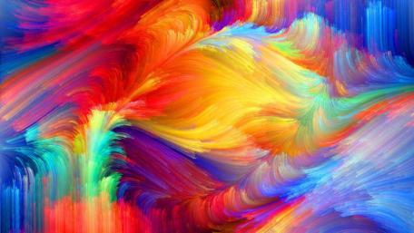 Vibrant Abstract Swirls of Color wallpaper