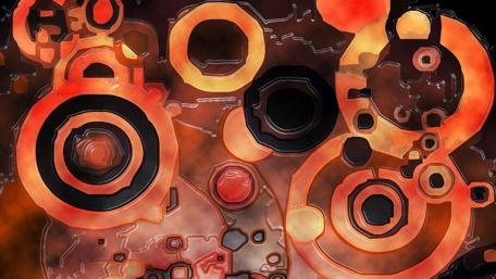 Circular Symphony in 3D Art wallpaper