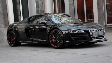 Sleek Audi R8 in Stunning Black Finish wallpaper