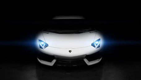 Sleek Lamborghini Aventador in the Shadows wallpaper