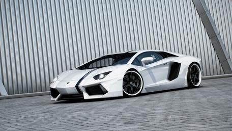 Sleek White Lamborghini Dream Car Wallpaper wallpaper