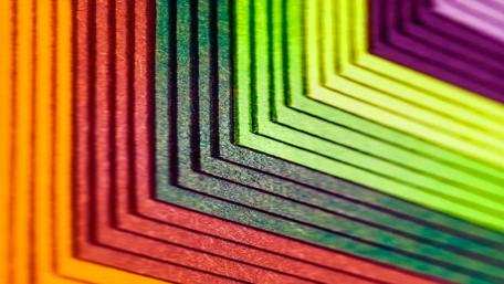 Vibrant Abstract Layers Creating Depth and Colorful Drama wallpaper