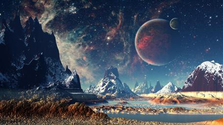 Landscape from a fantasy world wallpaper
