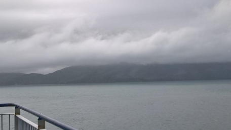 Serene Marlborough Sounds Under Cloudy Skies wallpaper
