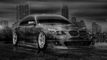 Stealthy BMW M5 Monochrome Elegance wallpaper