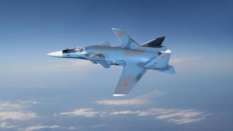 Fighter Jet in Clear Blue Sky wallpaper