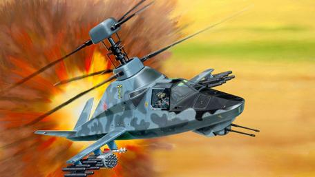Dynamic Military Helicopter in Action wallpaper