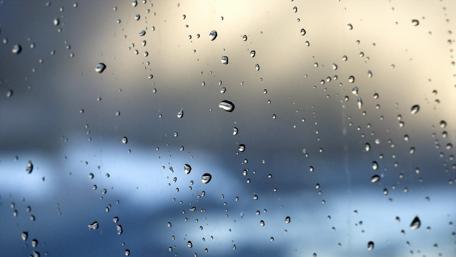 Raindrop Serenity on Glass  wallpaper