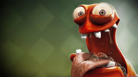 Crazy Eyed Monster's Bubble Bath Fun wallpaper