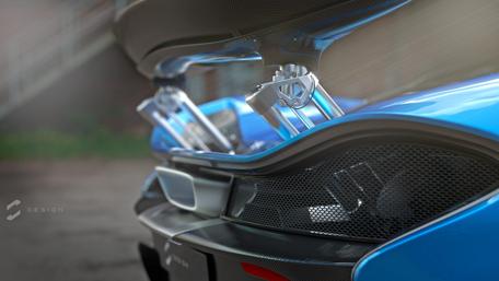 Sleek Design of the McLaren P1 Rear View wallpaper