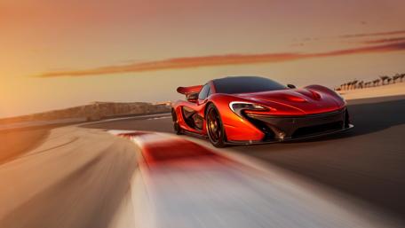 Supercharged Sunset: McLaren P1 wallpaper