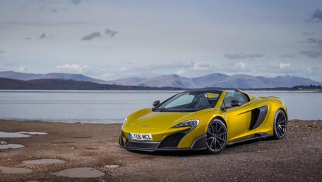 Stunning McLaren 675LT Spider in Vibrant Yellow wallpaper